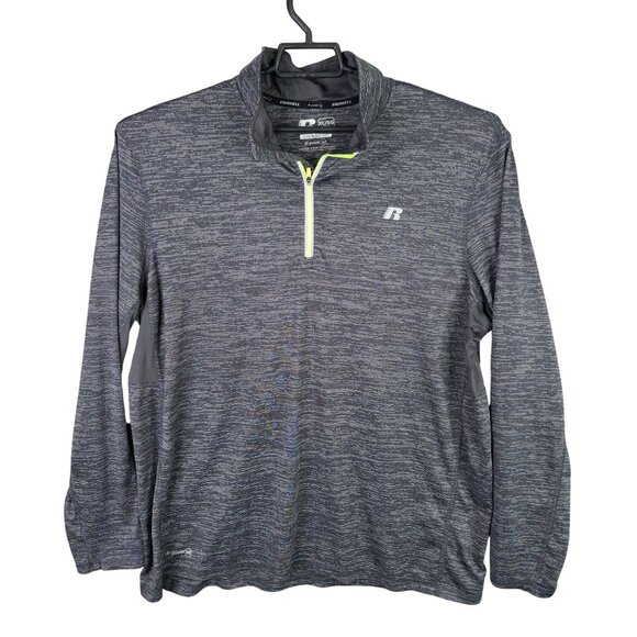 Mens Russell Dri Power 360 1/4 Zip Pullover Shirt Training Fit Long Sleeve XL - Picture 1 of 8